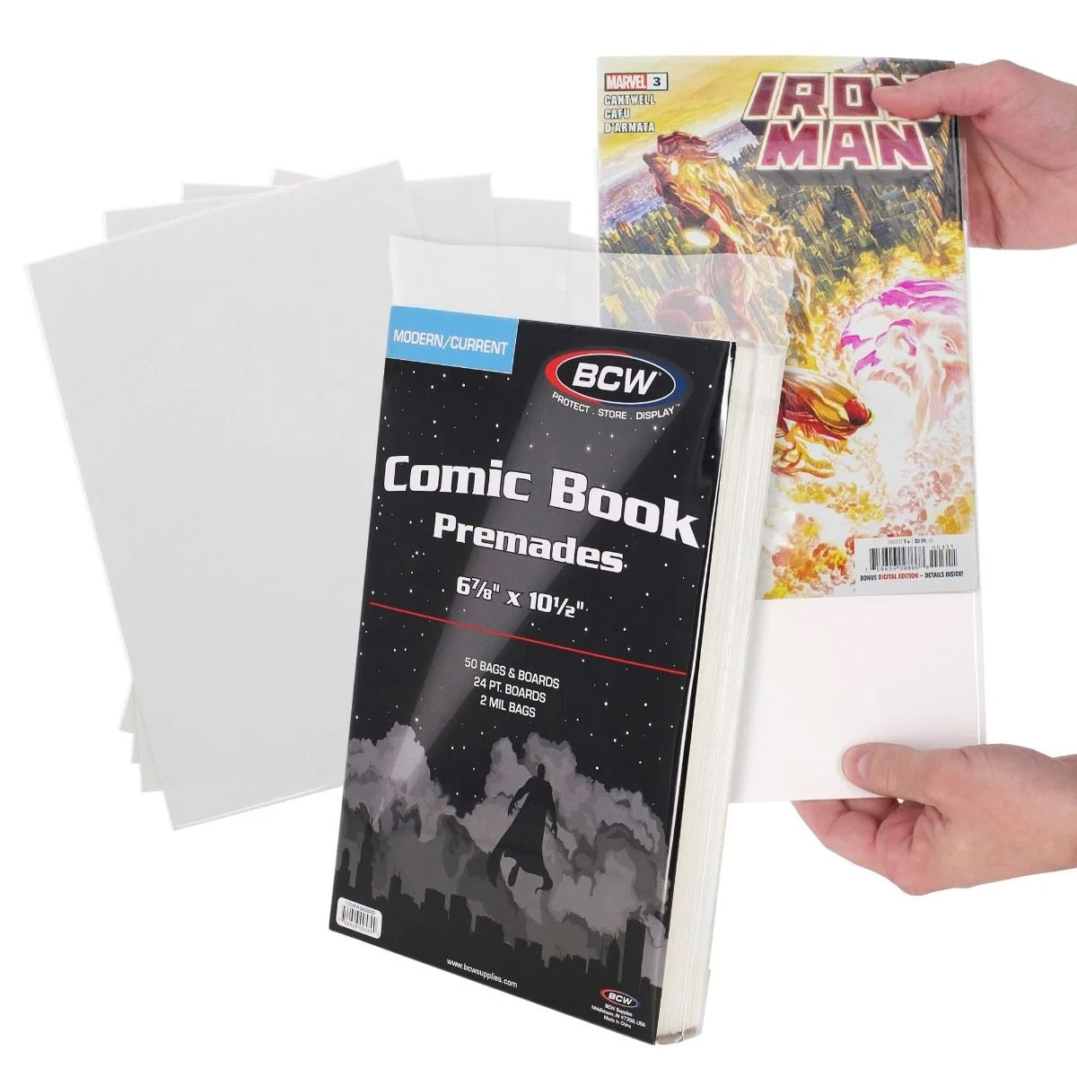 BCW Premade Current Comic Bag and Board - Pack of 50