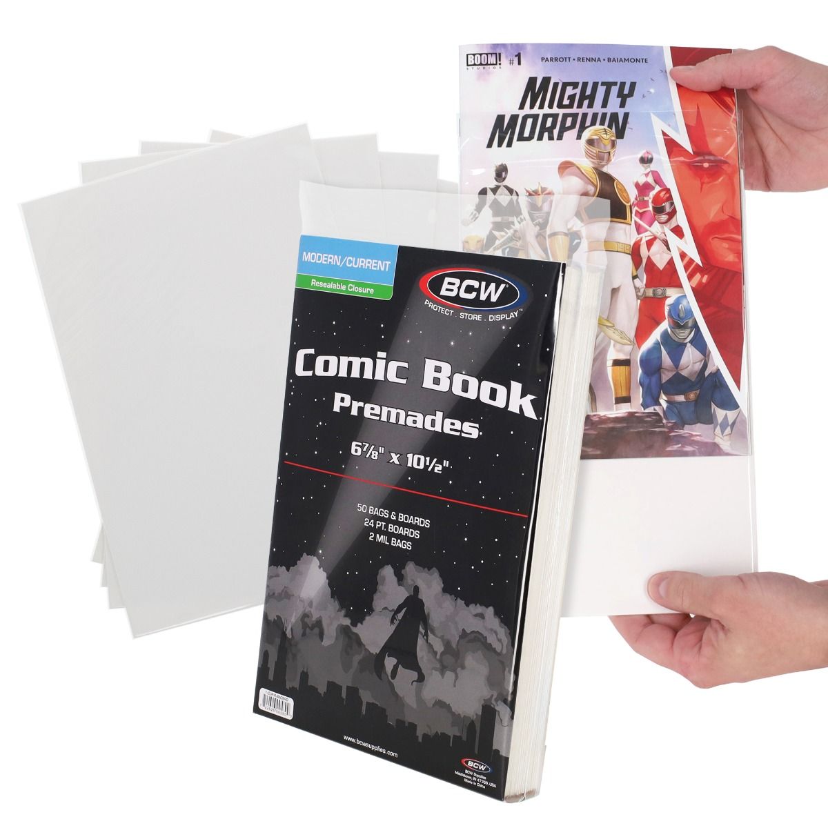 BCW Premade Resealable Current Comic Bag and Board - Pack of 50