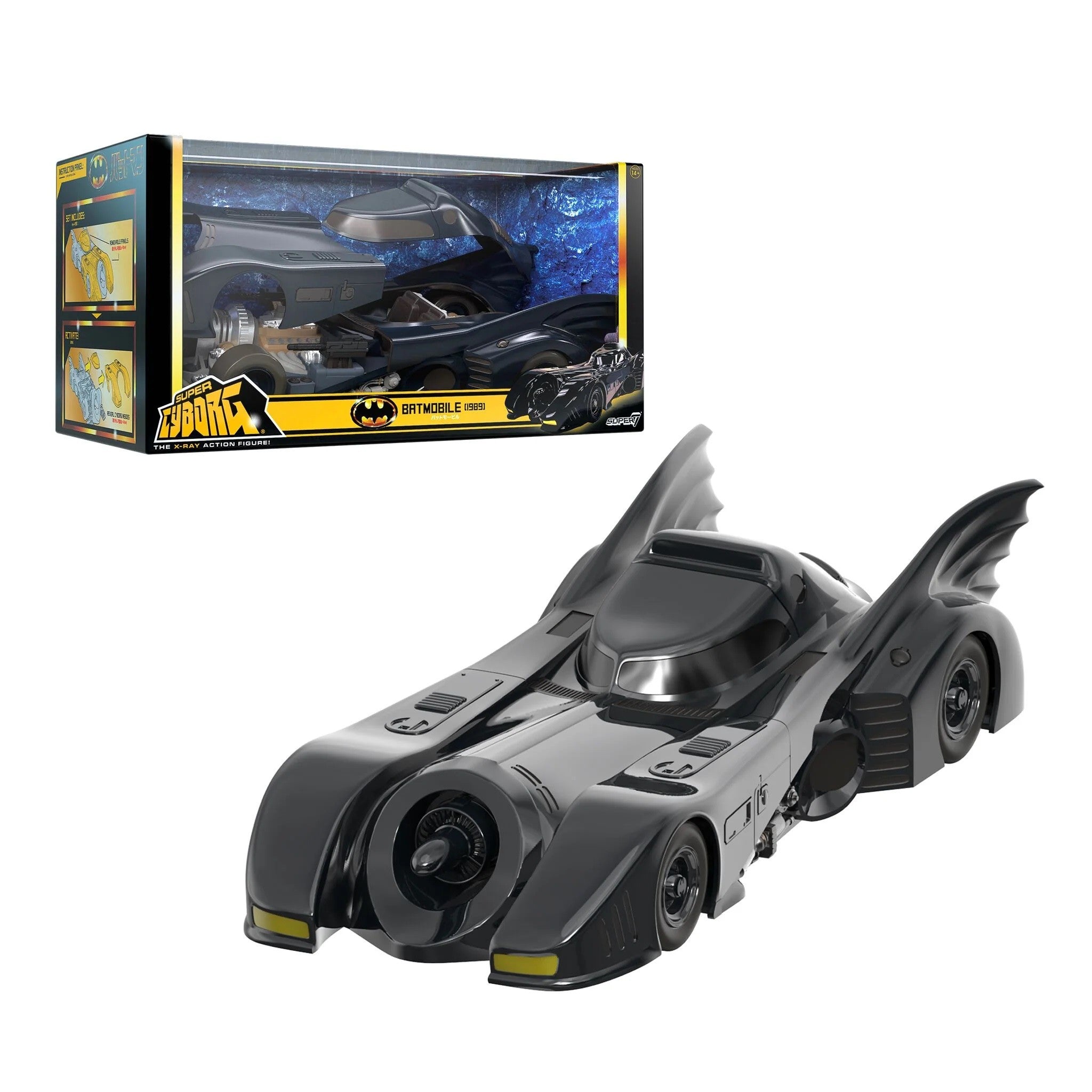 Batman 1989 - Super Cyborg Batmobile with Removable Panels - Super7