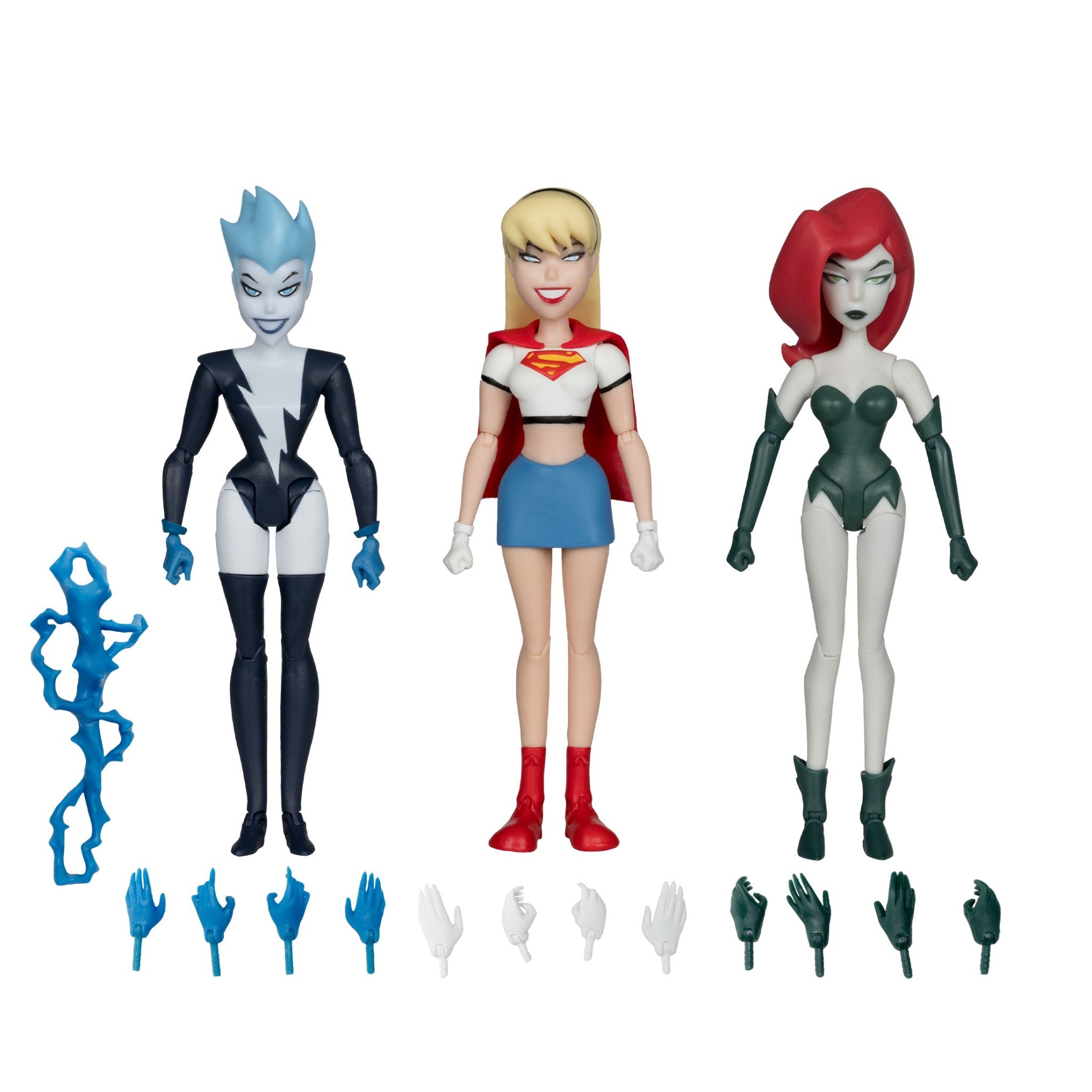 DC Direct New Batman Adventures Supergirl Live Wire Poison Ivy 3 Pack Gold Label - 0