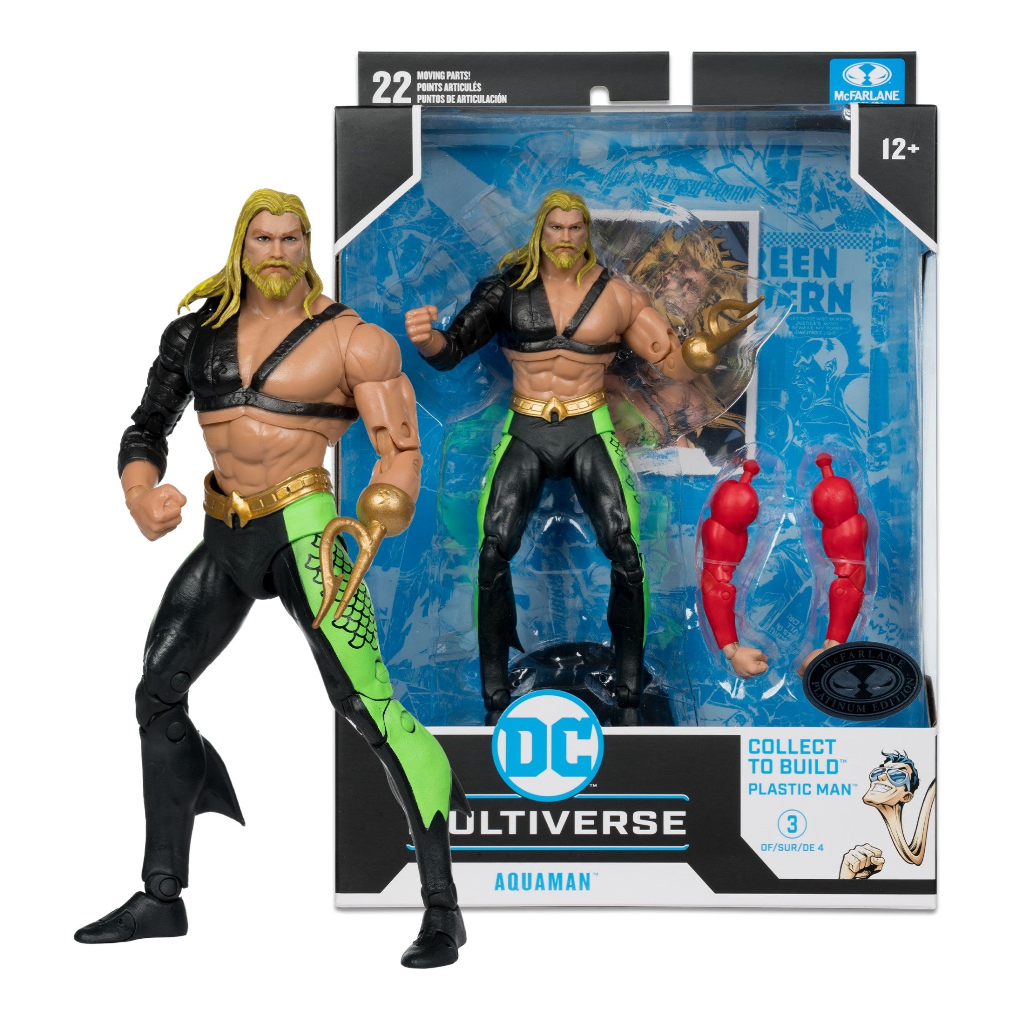 DC Multiverse JLA Aquaman BAF Plastic Man PLATINUM - McFarlane Toys