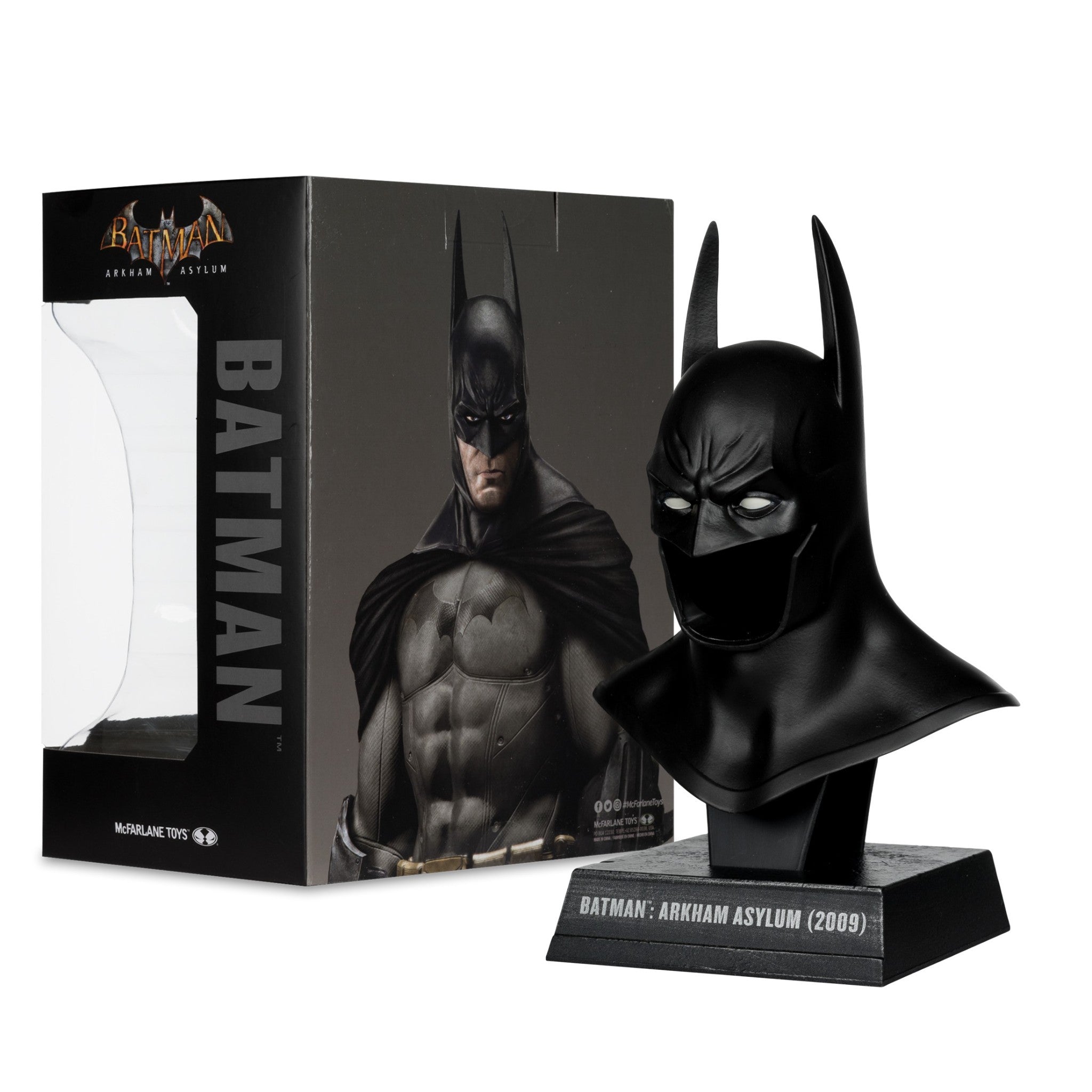 DC Direct Batman Arkham Asylum Cowl Replica 1:3 Scale - McFarlane Toys