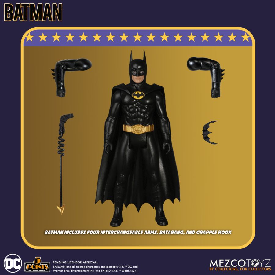 Batman 1989 5 Points Figure Set of 3 - Mezco Toys