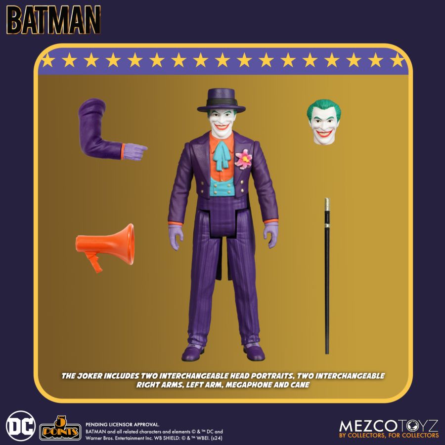 Batman 1989 5 Points Figure Set of 3 - Mezco Toys