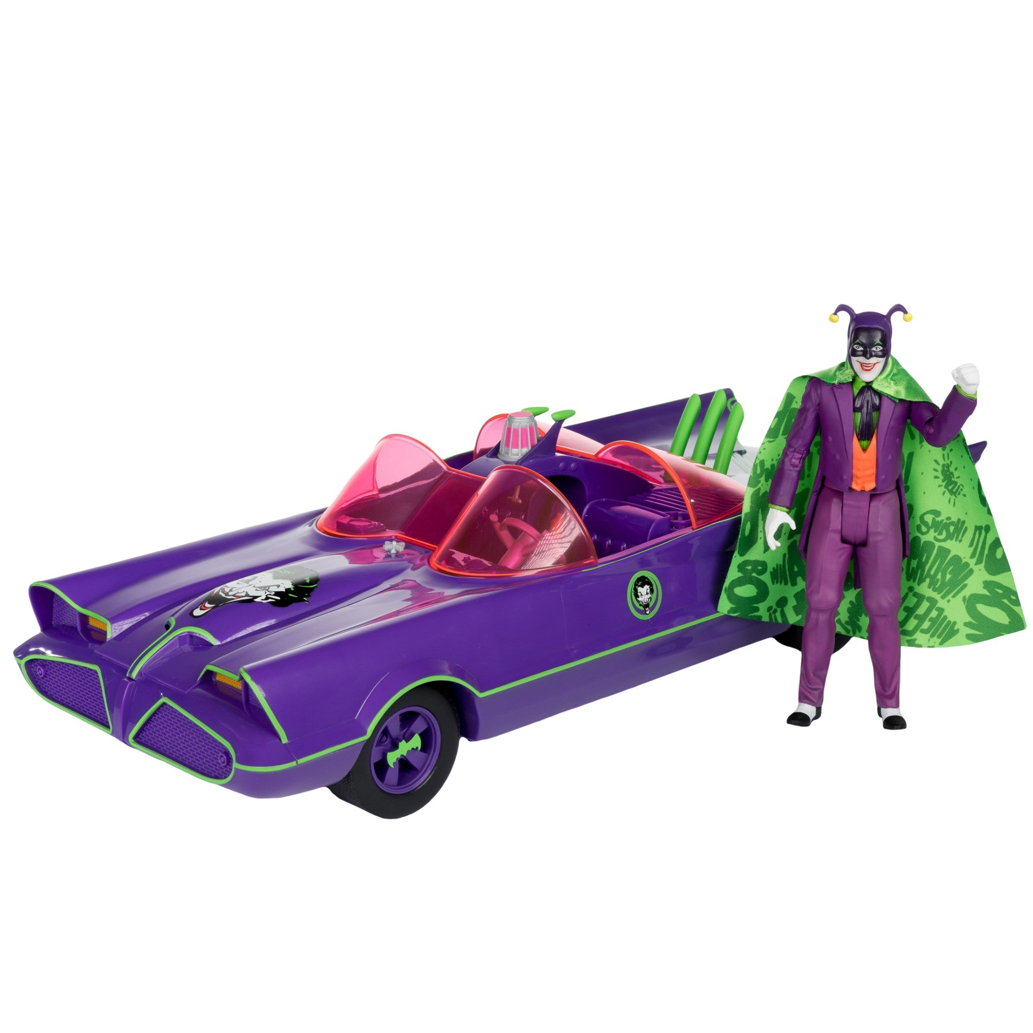 DC Retro Batman 1966 Batmobile & Joker 6" Scale Gold Label - McFarlane Toys