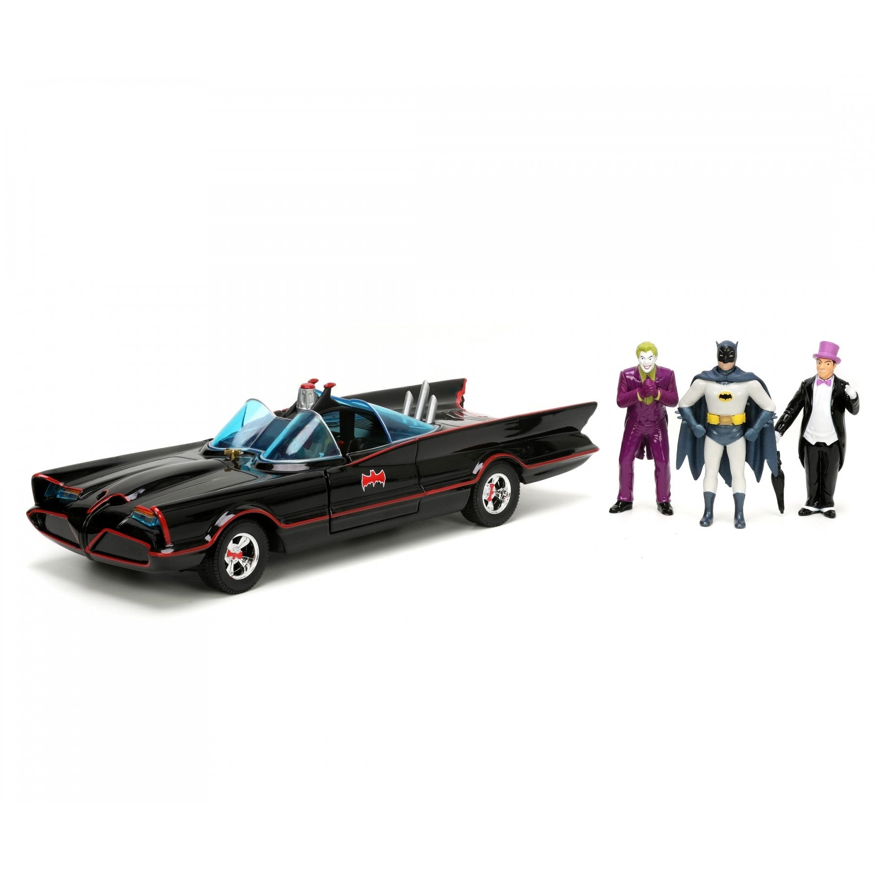 Classic TV Series Diecast 1966 Batmobile 1:24 Batman Robin Joker Penguin - Jada - 0