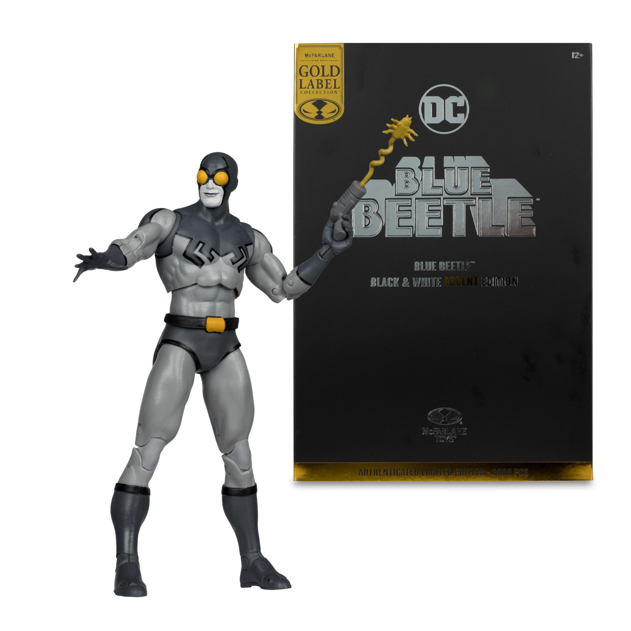 DC Multiverse Blue Beetle Black & White Accent Edition Gold Label - McFarlane