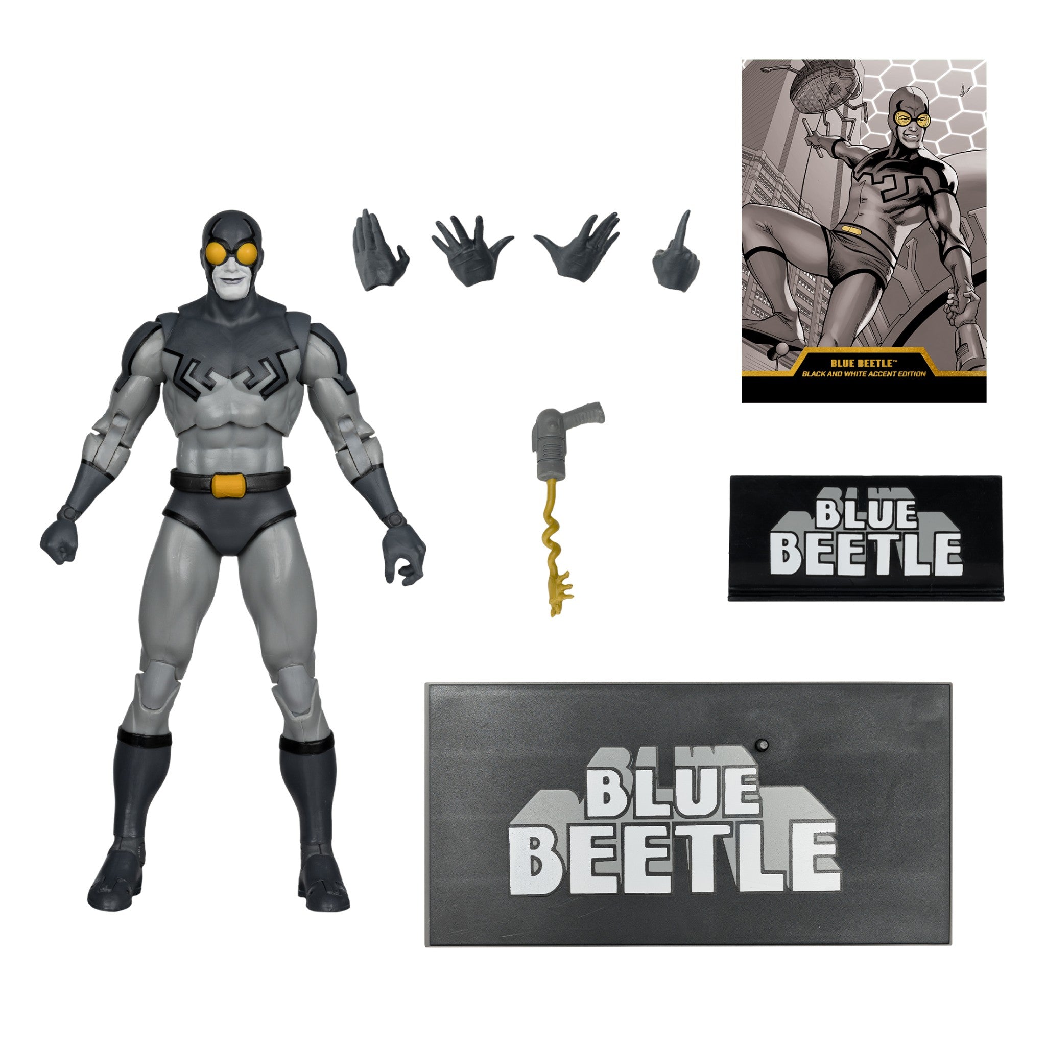 DC Multiverse Blue Beetle Black & White Accent Edition Gold Label - McFarlane - 0