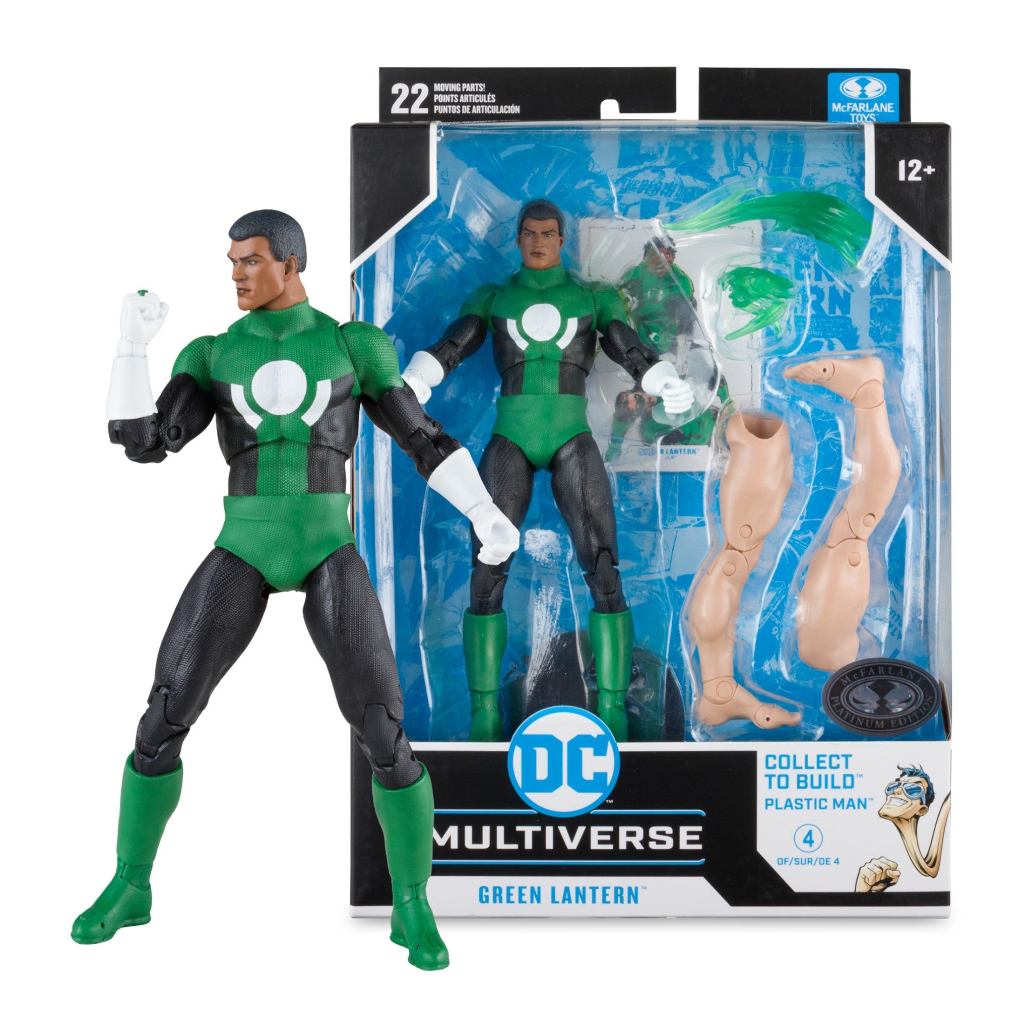 DC Multiverse JLA Green Lantern John Stewart BAF Plastic Man PLATINUM McFarlane