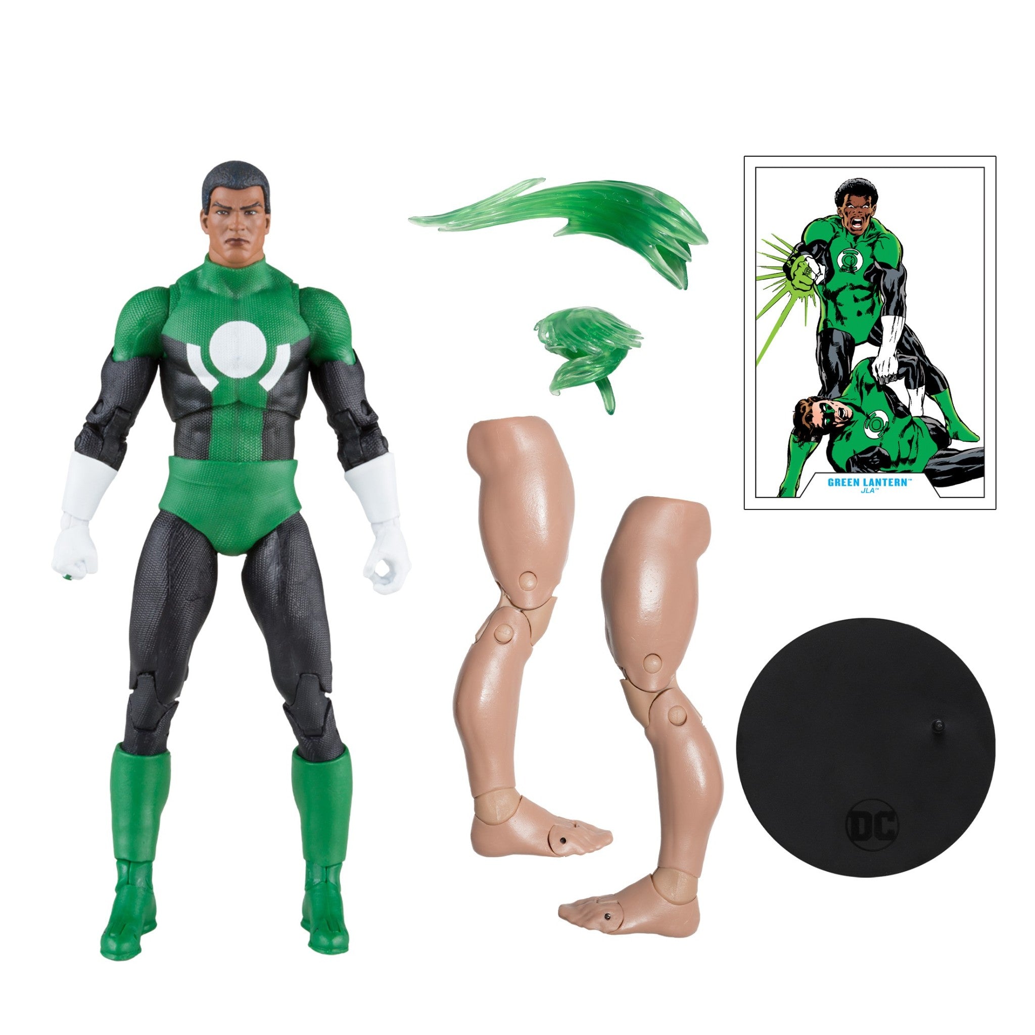 DC Multiverse JLA Green Lantern John Stewart BAF Plastic Man PLATINUM McFarlane - 0