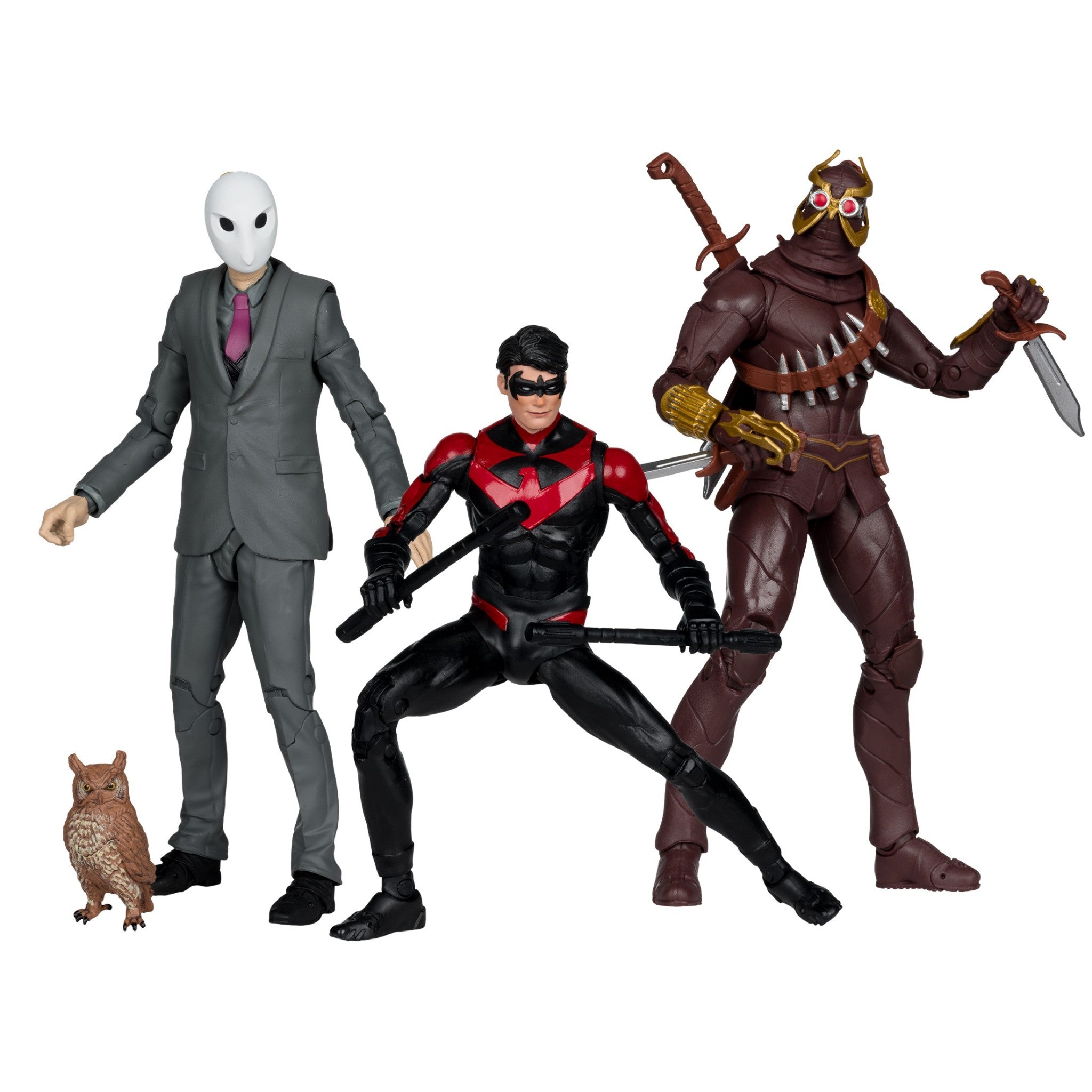 DC Multiverse Batman Court of the Owls Nightwing vs Talon & Owl Gold Label