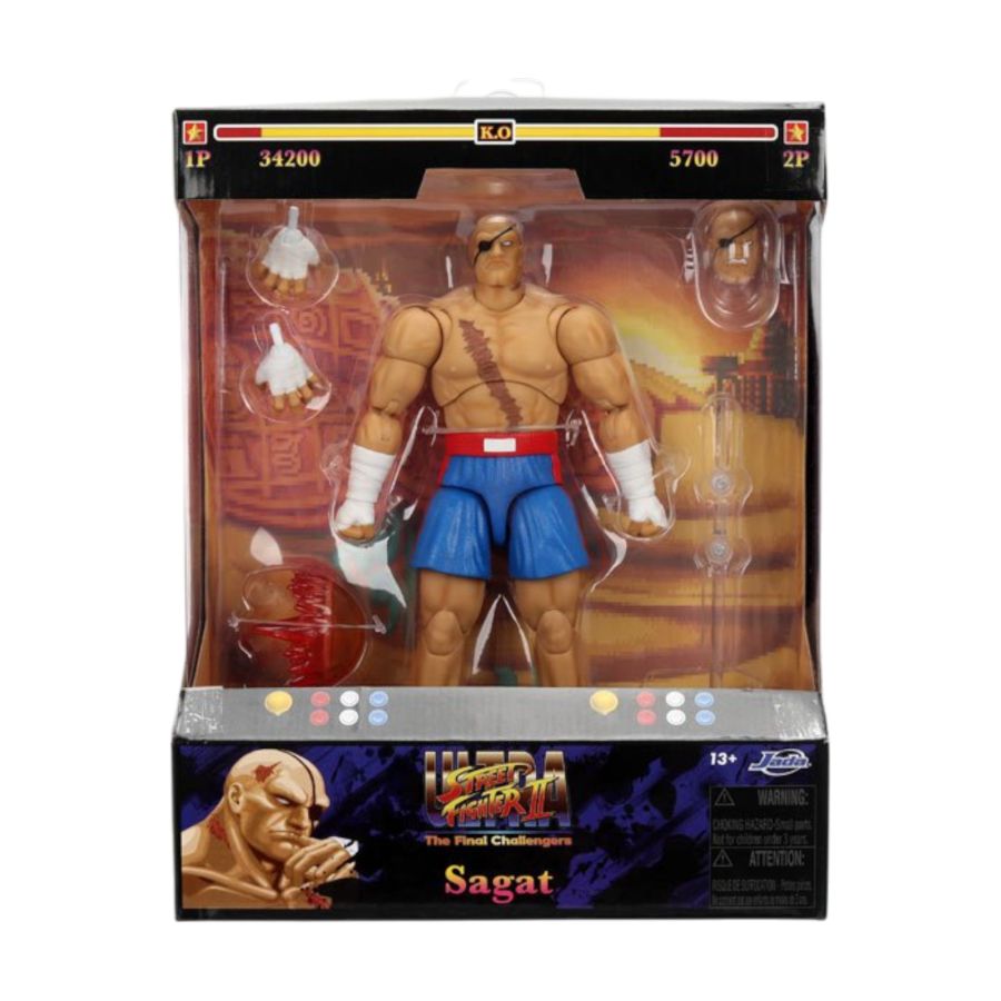 Street Fighter II Sagat 6" Figure - Jada Toys