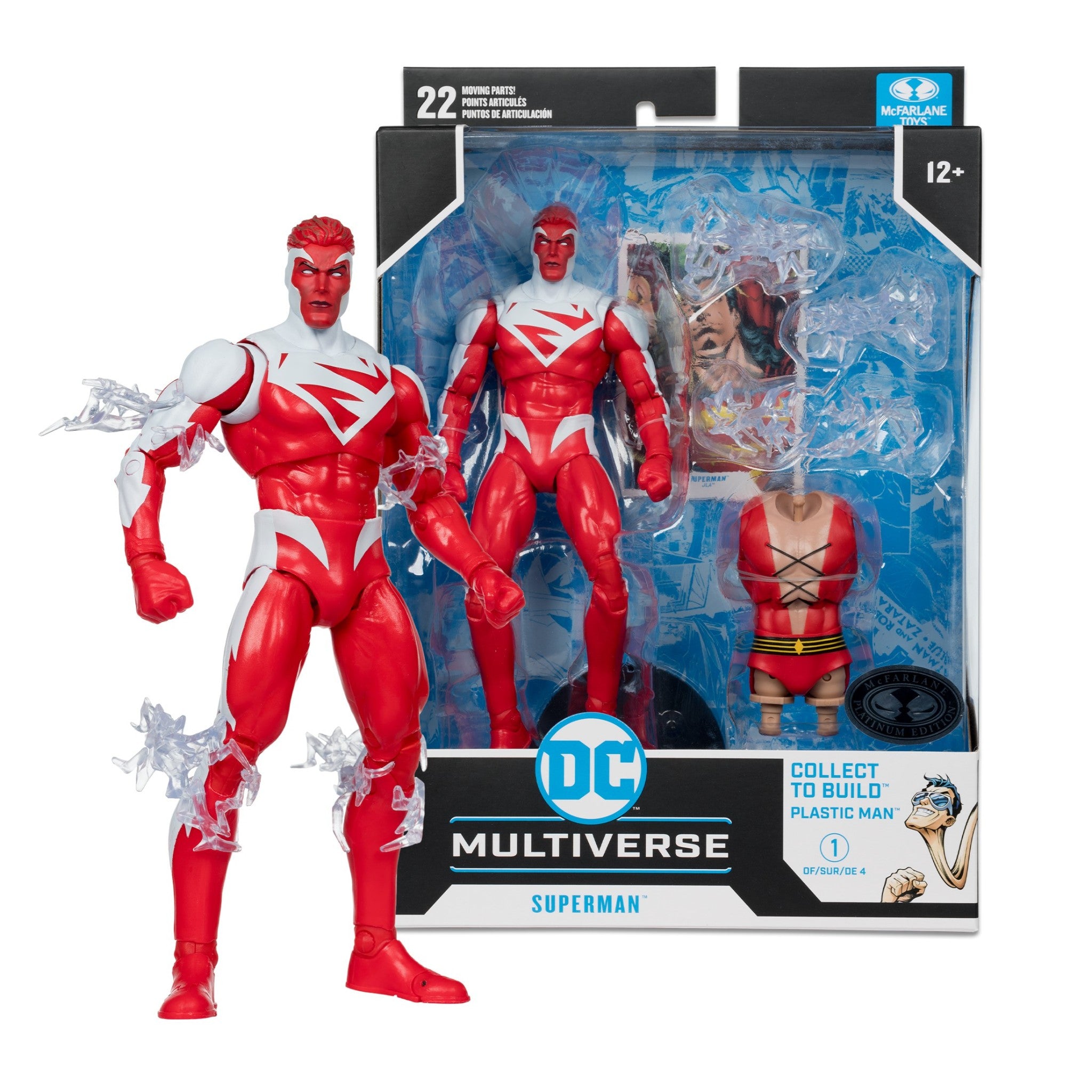 DC Multiverse JLA Superman BAF Plastic Man PLATINUM - McFarlane Toys