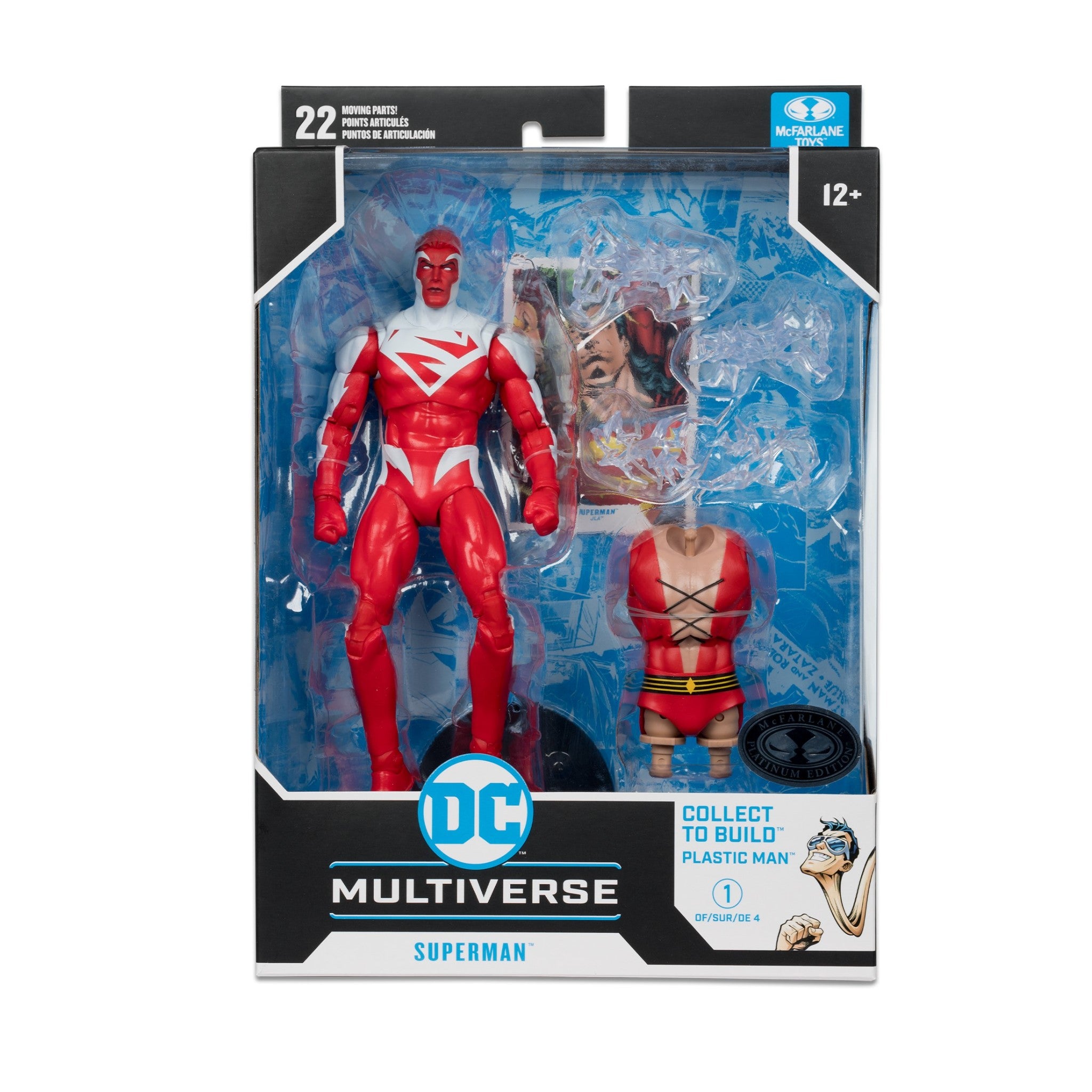 DC Multiverse JLA Superman BAF Plastic Man PLATINUM - McFarlane Toys