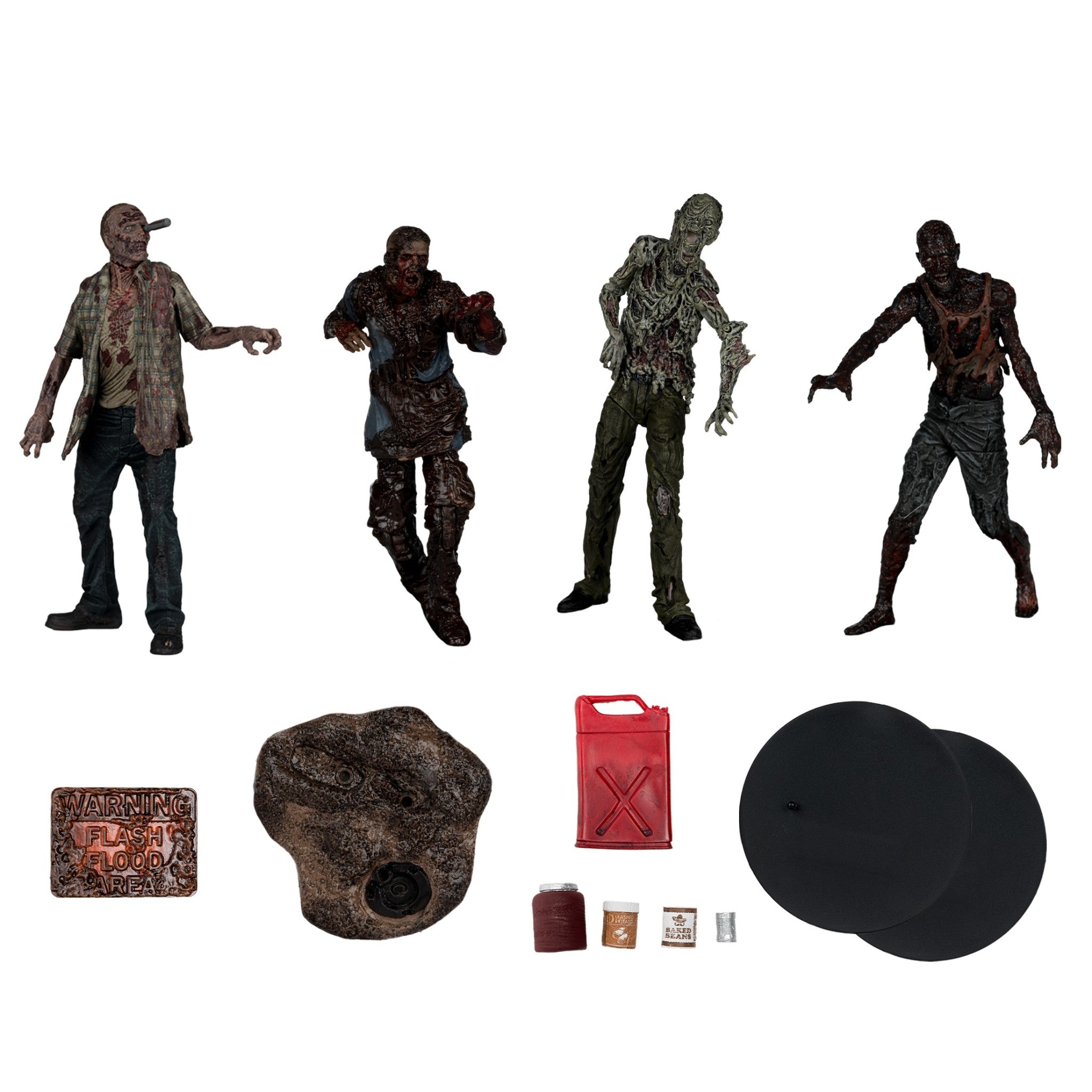 The Walking Dead Walkers 4 Pack 5" Action Figures - McFarlane Toys - 0