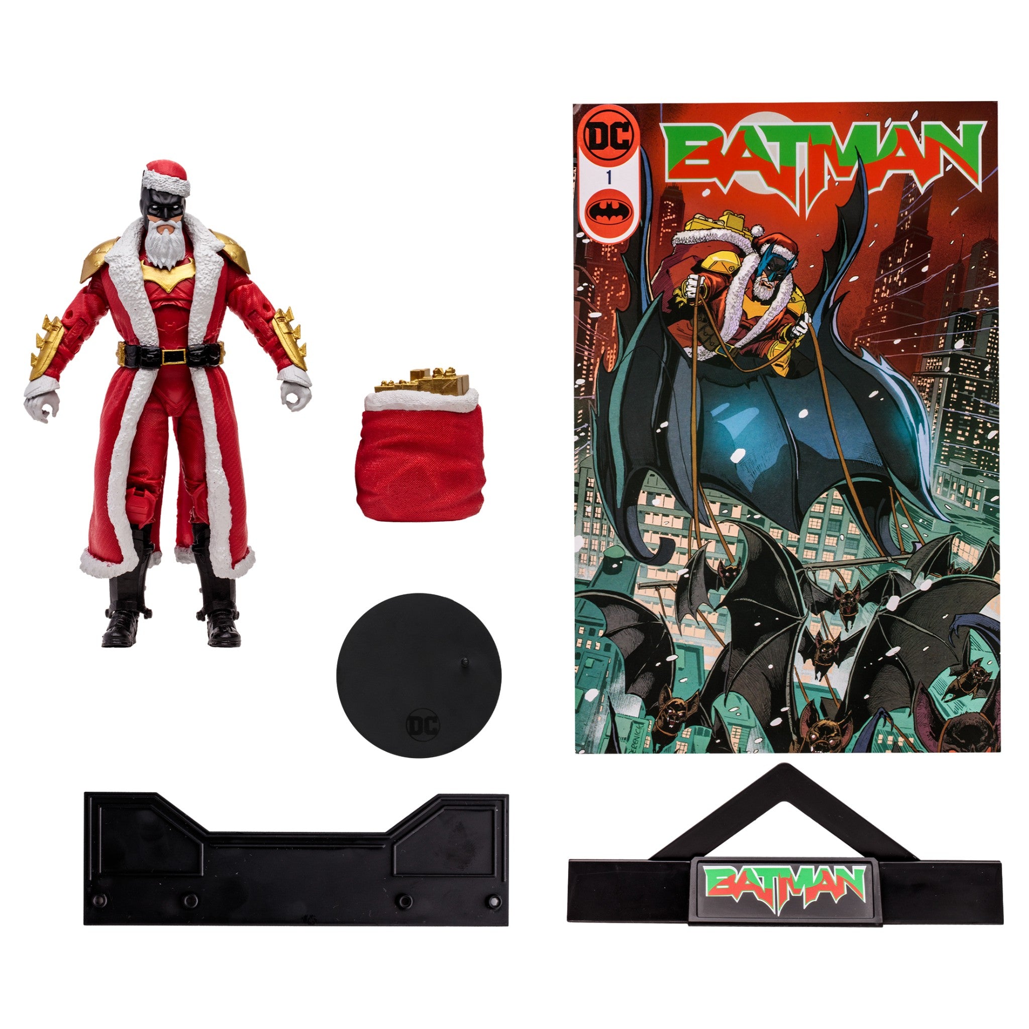 DC Multiverse Batman Santa Red Version Gold Label - McFarlane Toys