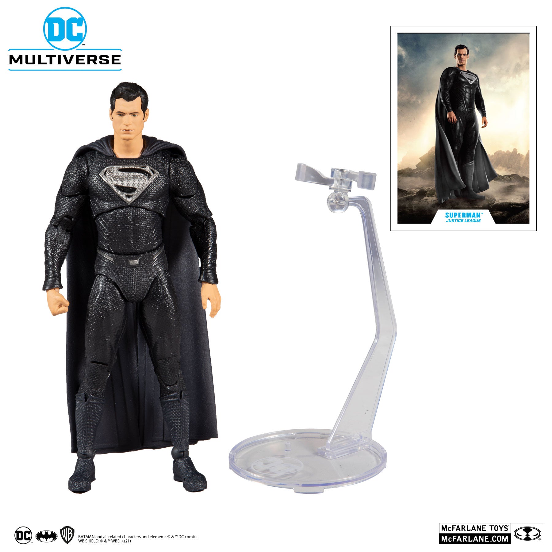 DC Multiverse Justice League Superman Black Suit - McFarlane Toys - 0