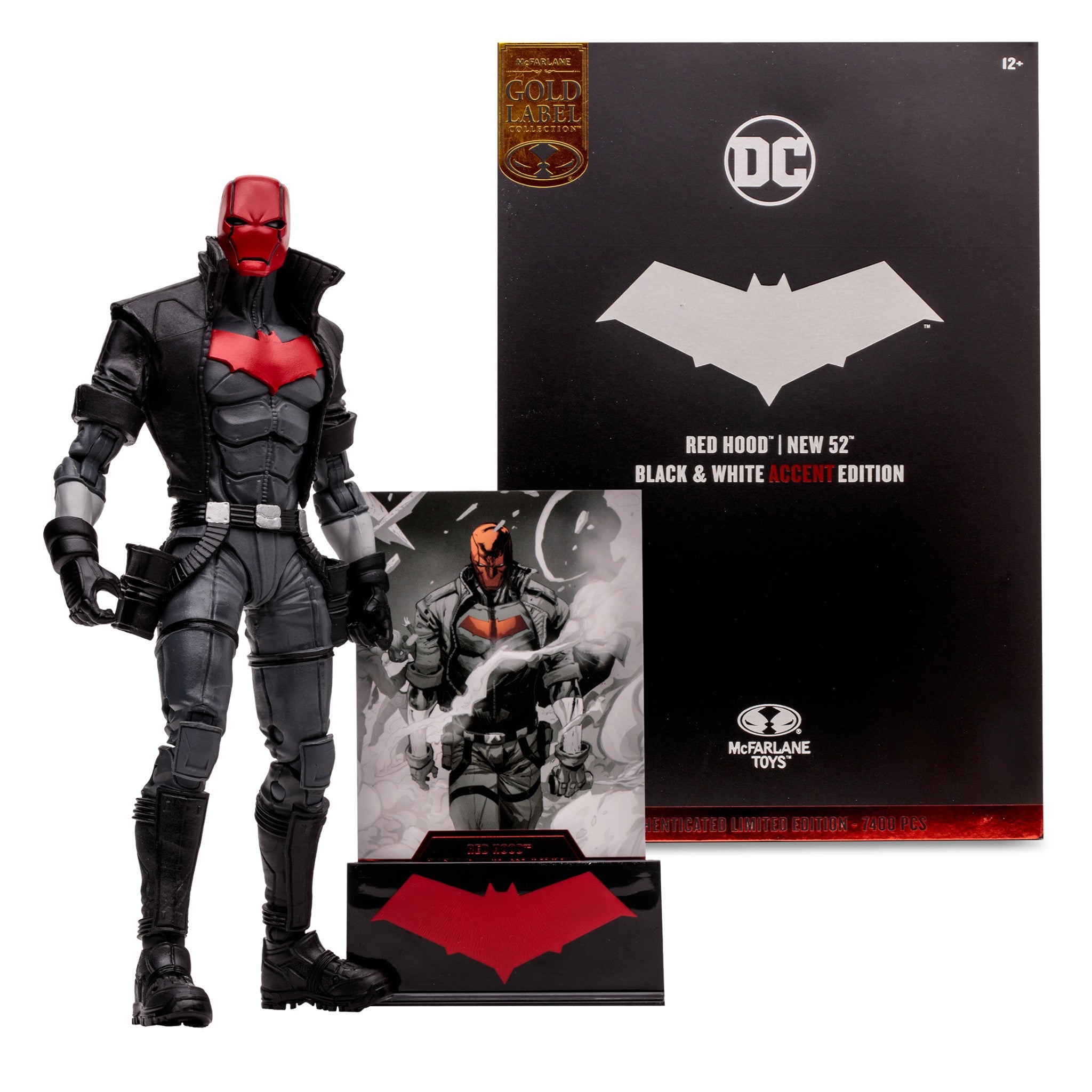 DC Multiverse New 52 Black & White Accent Edition Red Hood Gold Label- McFarlane