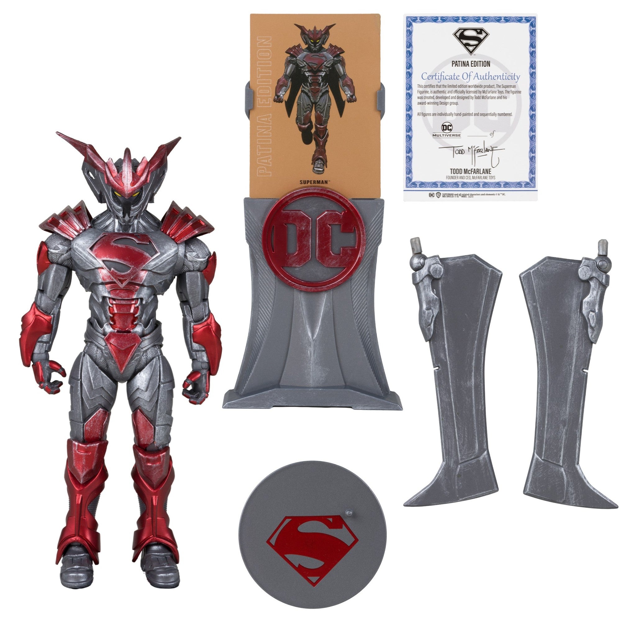 DC Multiverse Patina Edition Superman Unchained Armor Gold Label - McFarlane